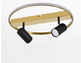 Zuma Line CL231045 - LED Bodové sv. VIENNA 2xGU10/40W/230V + LED/12W zlatá/čierna