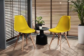Dekorstudio Dizajnová jedálenská stolička v škandinávskom štýle - žltá