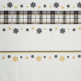 VIANOČNÝ ZATEMŇOVACÍ ZÁVES NA KRÚŽKOCH ANGEL 140X250 CM BIELA