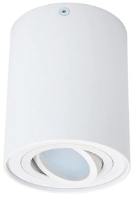 BERGE Podhľadové bodové svietidlo OS100-BP výklopné - kruhové - biela matná + pätica GU10