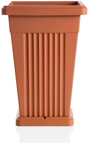 BAMA Vysoký exteriérový kvetináč PIRAMIDE 50 l, terracotta