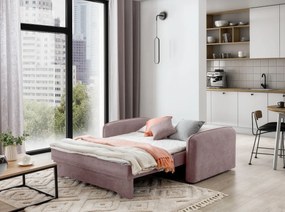 Rozkladacia 2-miestna pohovka LAINE, svetloružová