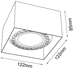 Brosline 1268 - Bodové svietidlo CAGE 1xGU10/18W/230V biele