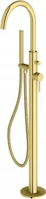 Jednopáková voľne stojaca vaňová batéria Kohlman Axel Gold zlatá QF1165AGD