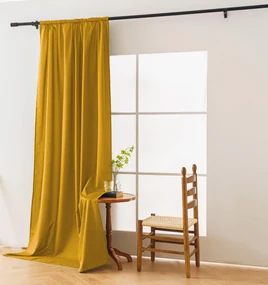 Horčicový záves OXFORD 140x270 cm Zavesenie: Riasiaca páska