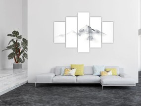 Obraz - Atramentová maľba hôr (150x105 cm)