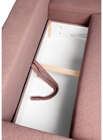 Svetloružová rozkladacia rohová pohovka z textílie buklé (pravý roh) Quinoa – Bonami Selection