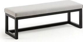 Čierna/sivobéžová lavica Loya – Kave Home
