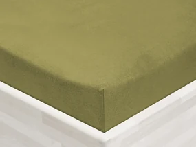 Jersey napínacie prestieradlo JR-020 Olivové 140 x 200 - výška 20 cm