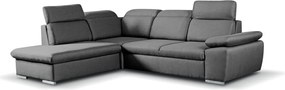 Rohová sedačka Aldon,dymovosivá štruktúrovaná látka, ľavý roh