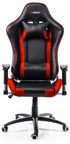 Kancelárska stolička - kreslo KANSAS - červeno čierna