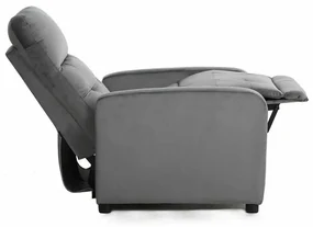Polohovacie kreslo Lennox Velvet, sivá