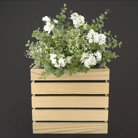 AMADEA Kvetináč s dreveným obalom, priemer 27,5x27,5x26 cm, drevený kvetináč