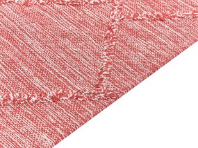 Bavlnený koberec 160 x 230 cm červený NIGDE Beliani