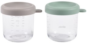 Tégliky na jedlo sklenené 2x 250 ml Green Grey