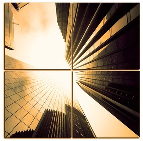 Obraz na plátne - Perspektíva mrakodrapu - štvorec 3252FE (60x60 cm)