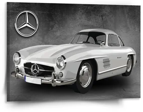 Sablio Obraz Mercedes-Benz 300 SL Sivé pozadie - 150x110 cm
