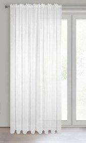 Biela voálová záclona na páske LUCIA 140x270 cm