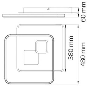Wofi 11620 - LED Stmievateľné stropné svietidlo AKON LED/43,5W/230V 2700-5500K+ DO