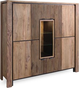 XXXLutz VYSOKÁ KOMODA, indický palisander, prírodná farba, 150/150/45 cm Livetastic - Online Only drobný nábytok - 002367004902