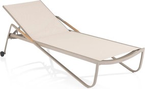 KETTLER DIAMOND hliníkové ležadlo s teakovými opierkami