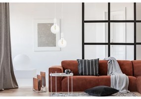 Luster na lanku MIROS 2xE27/60W/230V guľatý biela