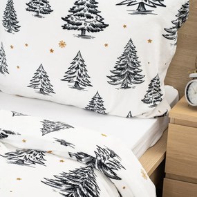 4Home Obliečky mikroflanel Frosted Trees, 140 x 220 cm, 70 x 90 cm