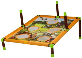 LEAN TOYS Arkádová hra – Hoď vrecko, obruč – dinosaurus
