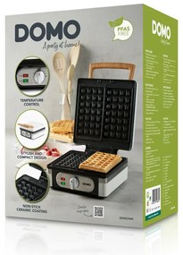 DOMO DO9274W vaflovač s termostatom, matná biela