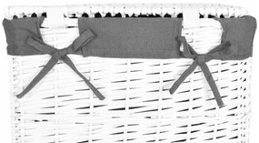 Sada košov na bielizeň biela / sivá 72 l a 114 l