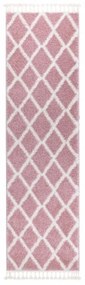 Kusový koberec Shaggy Ariso ružový atyp 80x200cm