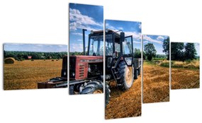 Obraz traktora v poli