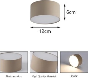 BRILAGI - LED vonkajšie stropné svietidlo FORIS LED/14W/230V pr. 12 cm béžové IP44