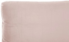 Zamatová posteľ 140 x 200 cm ružová MELLE Beliani