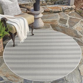 Dekorstudio Šnúrkový okrúhly koberec PALM 3471 - antracitový Priemer koberca: 120cm