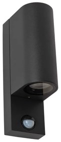Lucide 69803/02/30 -Vonkajšie svietidlo so senzorom ZARO 2xGU10/7W/230V IP65 čierna