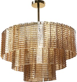 Toolight Toolight, závesné stropné svietidlo 8xE14, APP1677-8CP, zlatá-hnedá, OSW-09312