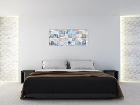 Obraz - Geometrické tvary na stene (120x50 cm)