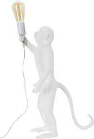 Stolná lampa Opica 55 cm biela