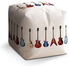 Taburet Cube gitary 2, biela