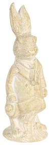 Veľkonočné dekorácie králika v krémovo-žltom prevedení métallique - 4 * 4 * 11 cm
