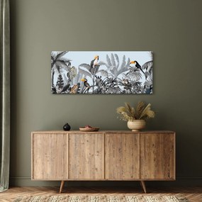 Obraz zvierat v tropickom lese (120x50 cm)