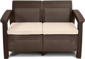 Záhradná pohovka KETER Corfu Love Seat Sofa - Brown
