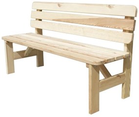 Rojaplast VIKING záhradná lavica drevená PRÍRODNÁ - 200 cm