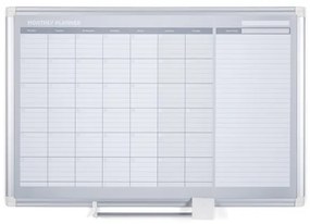 Bi-Office Mesačná plánovacia tabuľa na stenu LUX, magnetická, dni, 900 x 600 mm