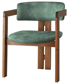 Jedálenské stoličky CO Green a Walnut