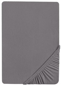 Biberna Napínacia džersejová plachta (strieborná/sivá, 180 – 200 x 200 cm)  (100227068)