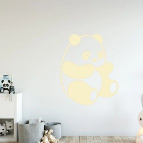 Veselá Stena Samolepka Roztomilá panda Farba: béžová, Veľkosť: 80 x 64 cm