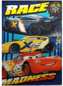 Fleecová deka Autá 3 - Cars 3 - motív Race Madness - polar fleece s gramážou 170 gr./m2 - 100 x 140 cm