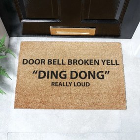 Rohožka z kokosového vlákna 40x60 cm Yell Ding Dong – Artsy Doormats